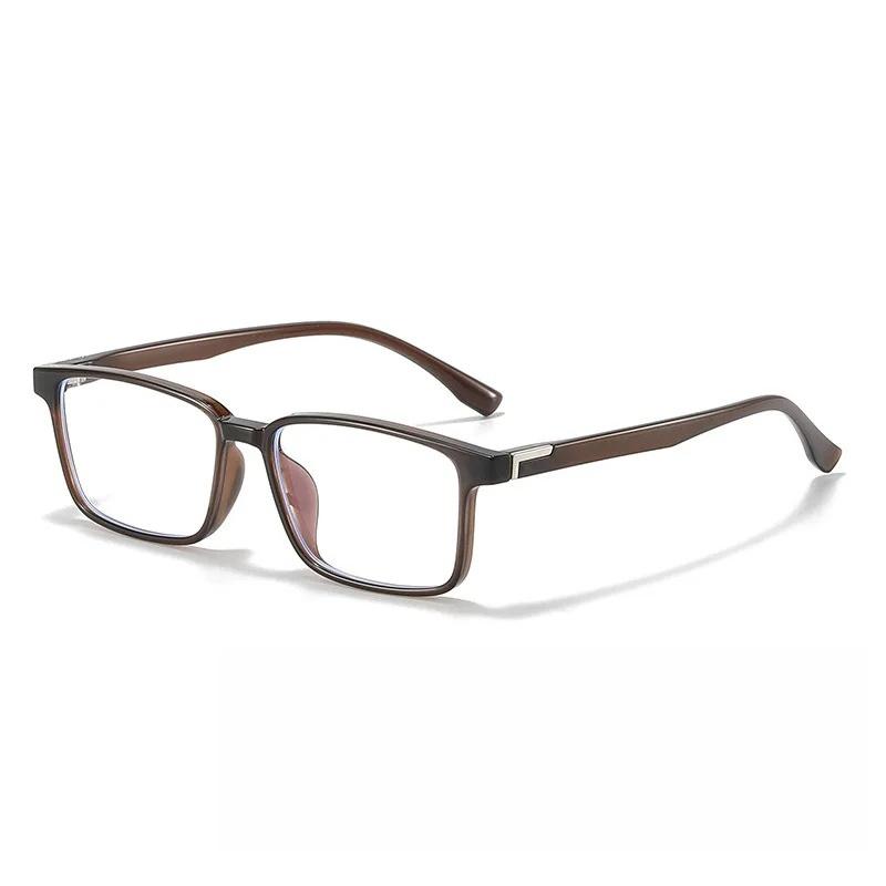 New Ultra Light TR90 Square Anti Blue Light Glasses High-end Simplicity Comfortable Business Men and Women Plain Eyeglasses