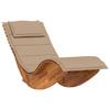 2 Person Sun Lounger with Cushions 2 Pcs Brown Solid Acacia Wood