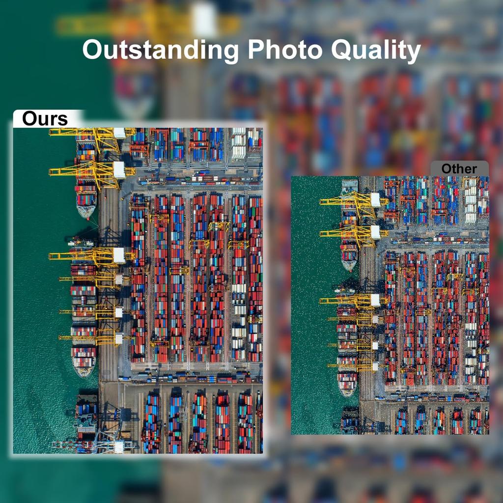 Compatible for M100/M200 4x6" Photo Printer 80 Sheets Photo Paper & 2 Ink Cartridges Refill,80 Sheets 4"X 6" Photo Paper Glossy and Two Ribbons for