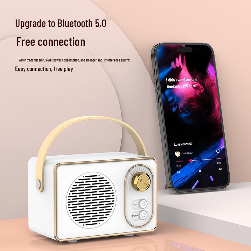 Mini Retro Style Portable Bluetooth Outdoor Speaker