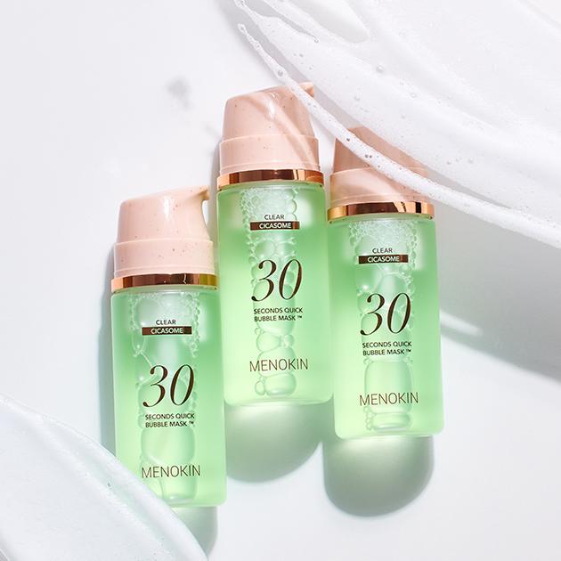 Menokin 30 Seconds Quick Bubble Mask Clear – Brightening & Wrinkle Improvement, Soothing Glow Care, Korean