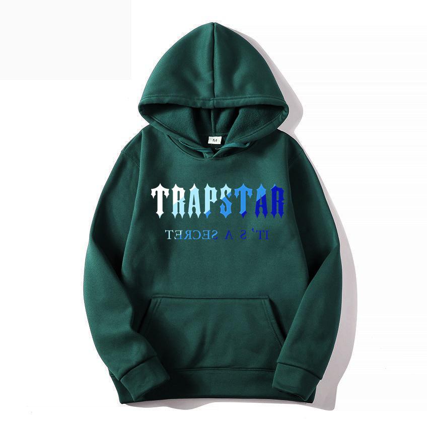 TRAPSTAR Men's Sportswear: Warm 18-Color Hooded Sweatshirt & Pants Set