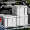 Large Capacity Outdoor Camping Storage Box with Lid - Thick Plastic Car Trunk Organizer