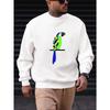 Men's Parrot Pattern Casual Crew Neck Sweatshirt