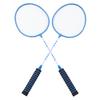 Set Racchette da Badminton Racchette da Badminton in Lega di Ferro e Nylon Separate per Sportivi Adulti Blu