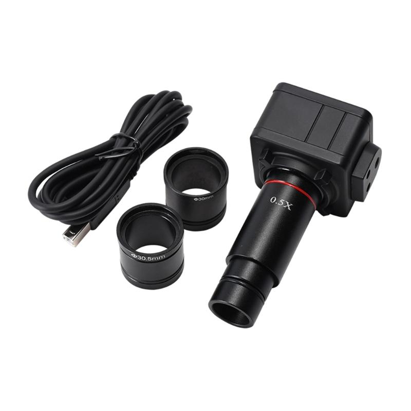 USB Electronic Eyepiece 0.5X/1X Microscope with 30 & 30.5mm Adapter for Biological Captures Hi-Res Images- 30FPS Video
