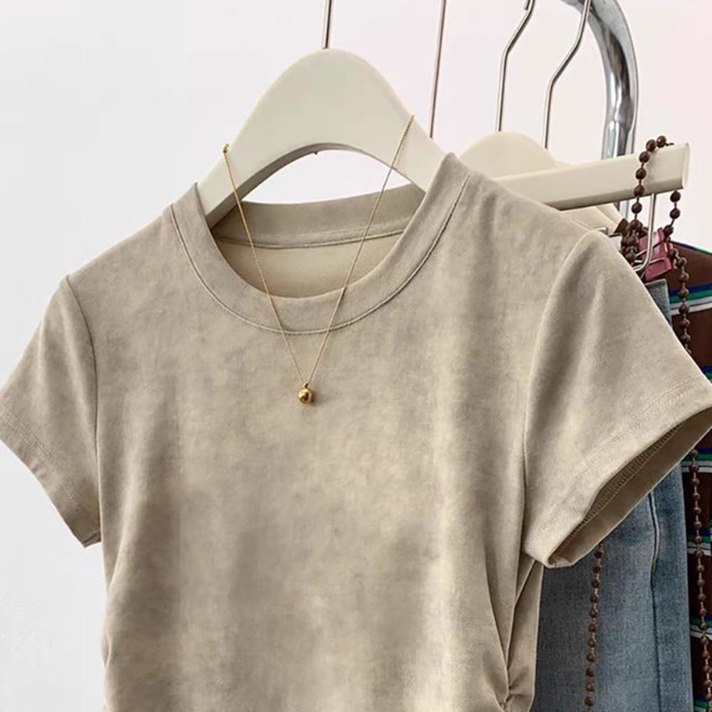 Футболка из хлопка с короткими рукавами и завязками — фото 2