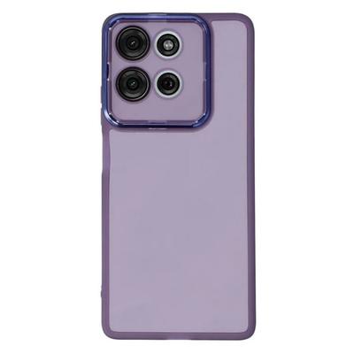 For Motorola Moto G75 5G TPU Case WANLONFENG DKSM Series Electroplated Frame Back Cover with Tempered Glass