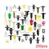 Generic Color Size Random Universal Fender Retainer Clip Vehicle Rivet Door Panel Trim Splash Shield Push Pin Accessories, 200pcs