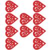 10 Pcs Wood Chip Pendant 80mm Durable Carving Hollow Heart Shaped Wedding Decoration