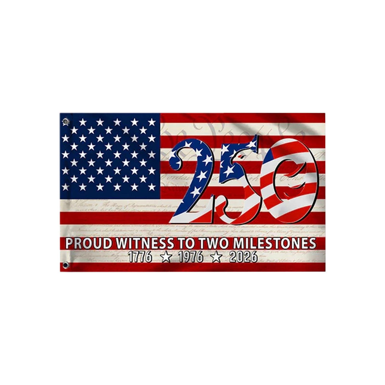 

U.S. 250th Anniversary Commemorative Flag (90*150, One Sided) One Size