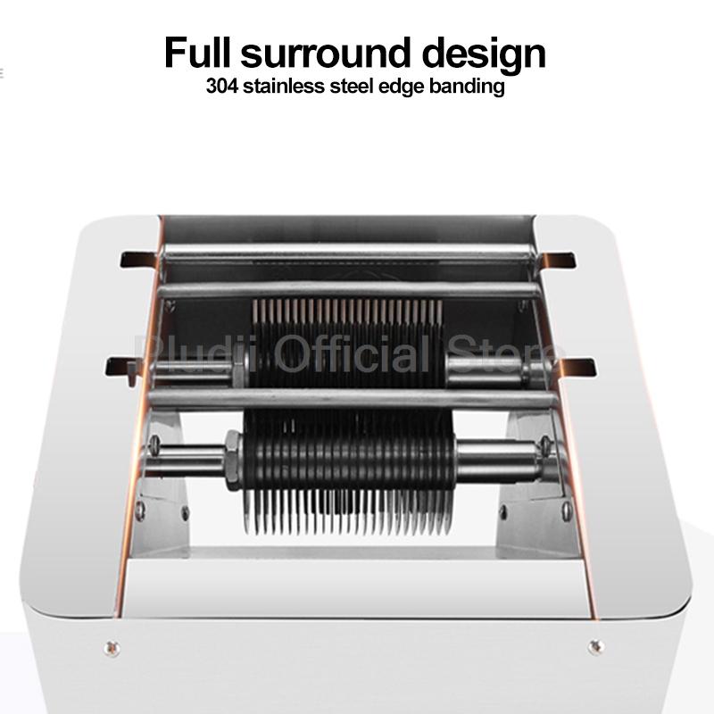 550W Commercial Meat Cutter 160KG/H Slicing Stainless Steel Automatic Slicer Dicer 2.5-10MM Thickness For Restaurant Kitchen Use