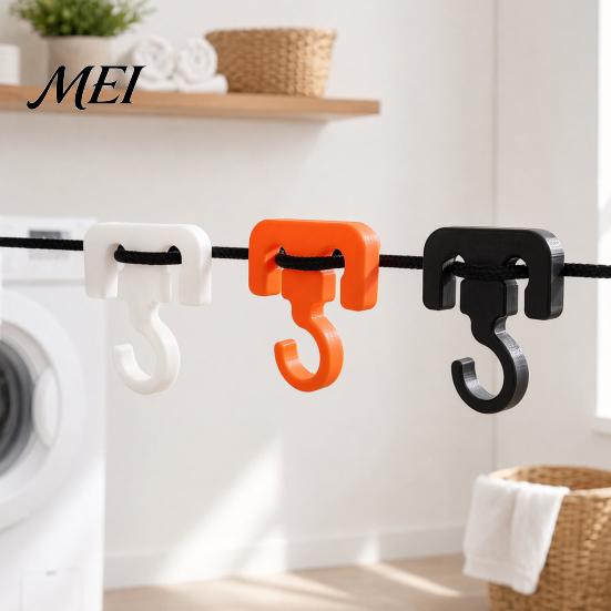 Quick Install Rope Hanger Tent Hook, Multifunction Outdoor Camping Secure Fit Storage Hook Durable Hiking Accessories, for Ropes Clotheslines Canopy