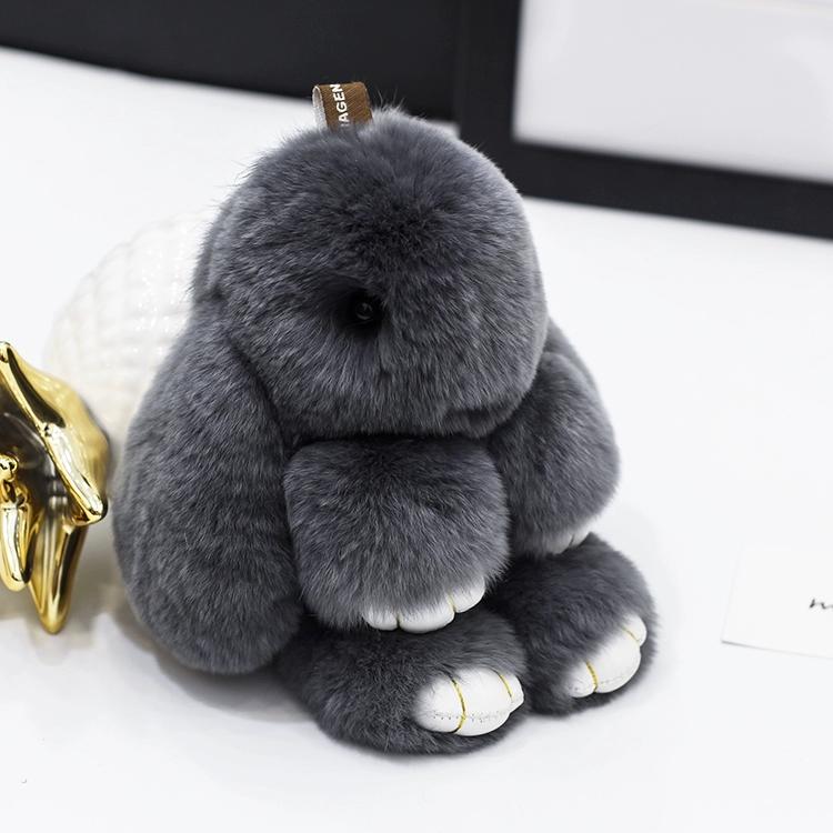 

Плюшевый кролик Play Dead из натурального меха кролика рекс, подвеска-кролик, подвеска для сумки, брелок-кролик Mengmeng для автомобиля
