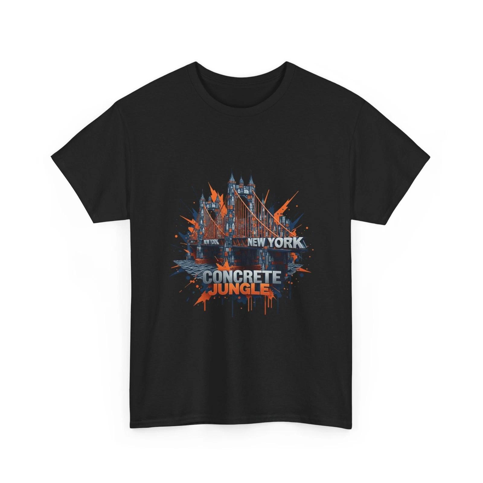 New York Concrete Jungle T-Shirt | Skyline Graphic Tee, NYC Quality Cotton Shirt M