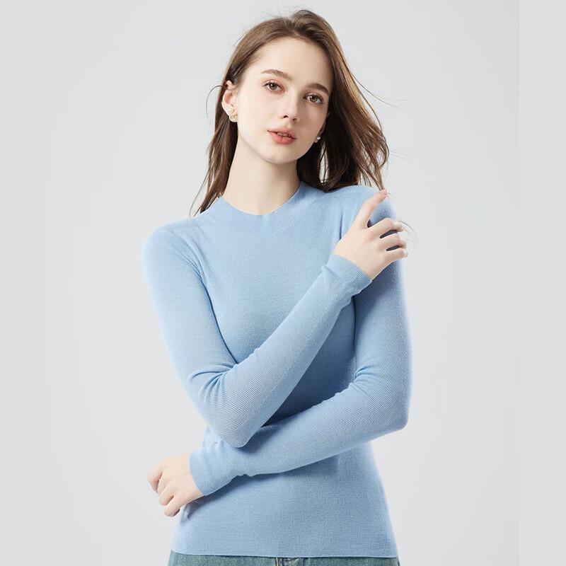 Fengxun Women's Slim-Fit 100% Merino Wool Turtleneck Sweater