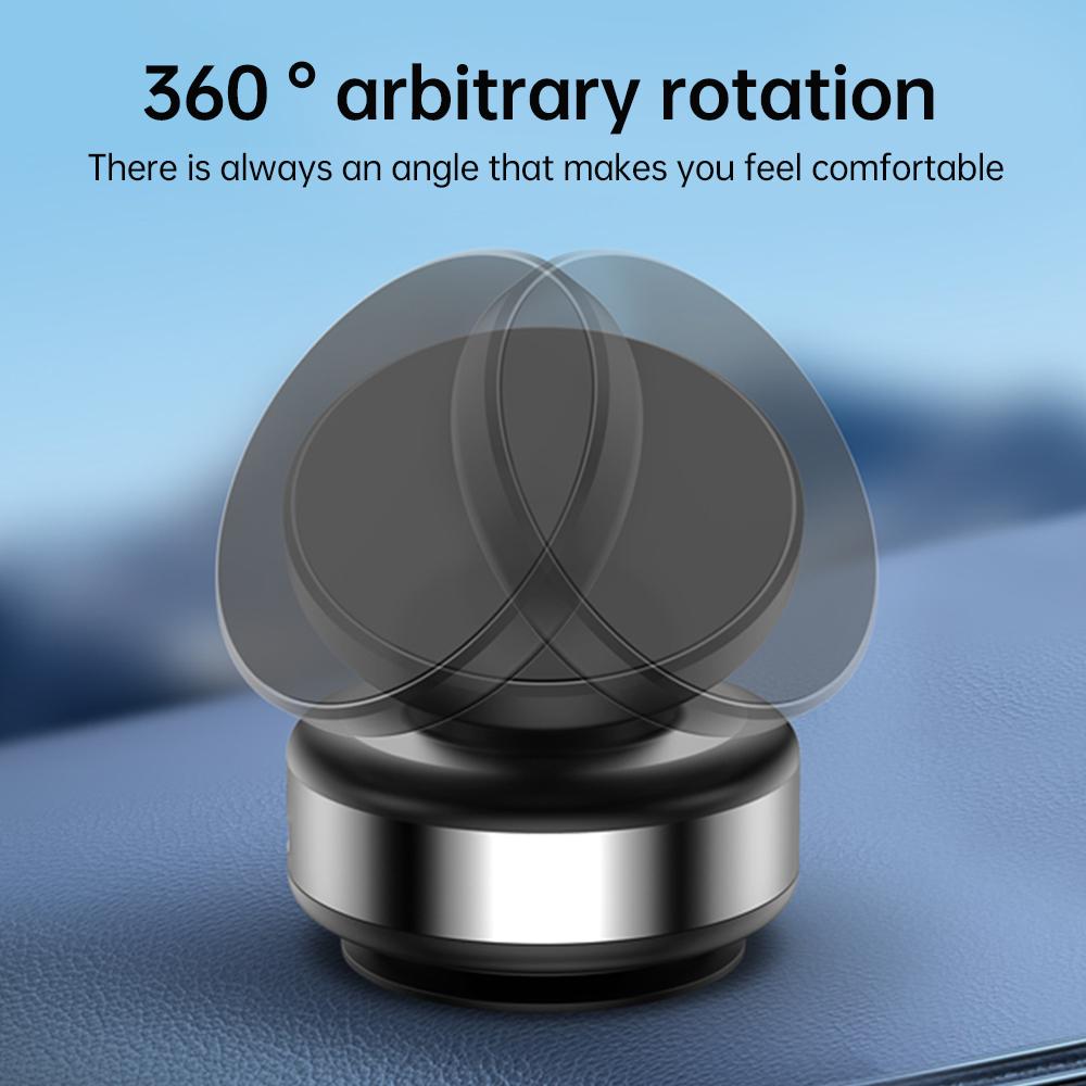 Car Magnetic Vacuum Adsorption Bracket 360 Degree Rotating Aluminum Alloy Mobile Phone Holder For 4.7-inch Or Above Smartphones