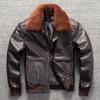 Leather Leather Jacket Sweater Collar Cotton Removable Liner Men's Winter Large Size Jacket