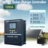 100A MPPT Solar Charge Controller with LCD Display, Used for 12V/24/36/48 Batteries, Auto Tracking, Compatible with Lead-acid Batteries