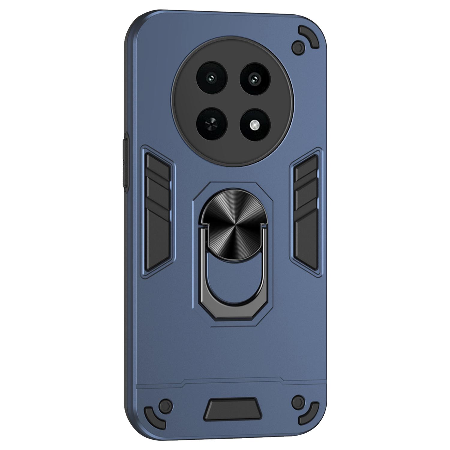 

Для Realme 12x 5G чехол PC+TPU подставка магнитный автомобильный чехол для телефона Blue