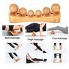 Wooden acupressure balls for lower gluteus gluteus and foot Wooden MINAKIKO pelvis, back, buttocks, medius, maximus, back, shoulders, neck, massage.