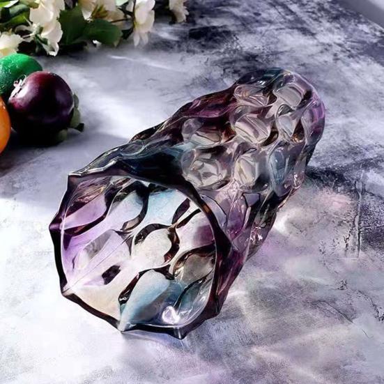 Glass Vases for Flowers Colorful Faux Crystal Decorative Vase for Floral Arrangements Wedding Table Centerpiece Housewarming Gifts