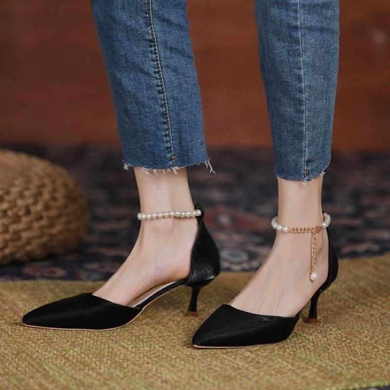 Damenschuhbänder für High Heels Perlenabsätze Band Schuhgürtel Knöchelhalt Lose Anti-Rutsch Bündel Binde Riemen Band Schuhe Dekoration