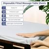 30PCS Disposable Fitted Massage Table Sheets, Heavy Duty Elastic Disposable Bed Cover, Breathable Fitted Sheets for Spa Salon