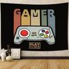 Game Over Wandteppich Boho Heim Schlafzimmer Dekor Hippie Psychedelisch Gaming Thema Teppich Stoff Hintergrund Wandteppiche