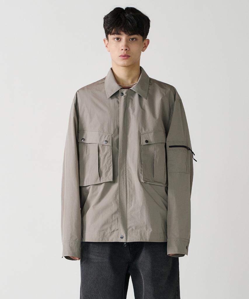 Knouun Nylon Shirts Jacket (Beige)