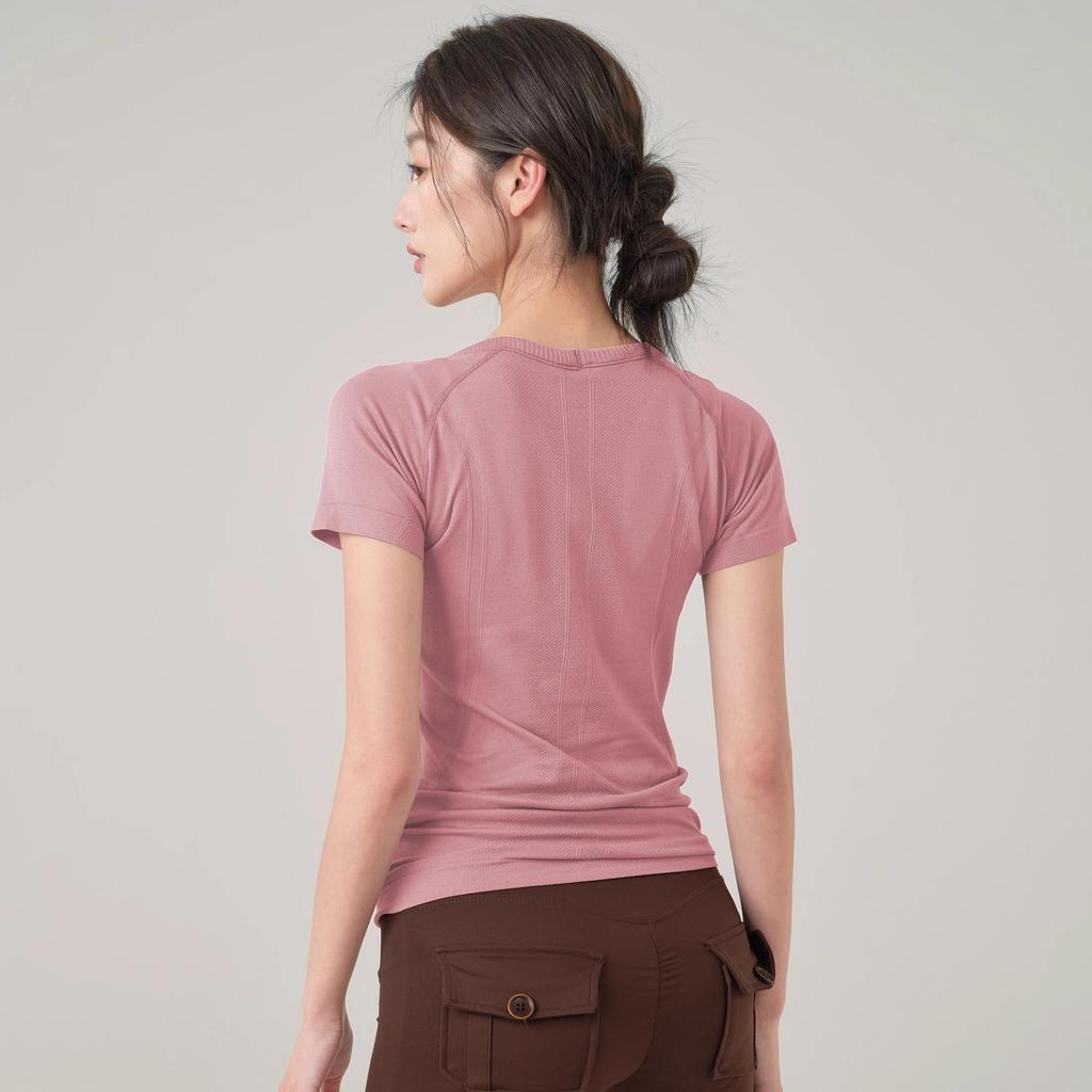 Women's Slim Fit Quick-Dry Yoga Top - Breathable, Short Sleeve Sports Shirt for Running, Fitness, and Pilates
