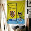 Pete Cat Dream Wall Hanging Printed Fabric Blanket Decorative Tapestries for Bedroom Living Room Home Decor