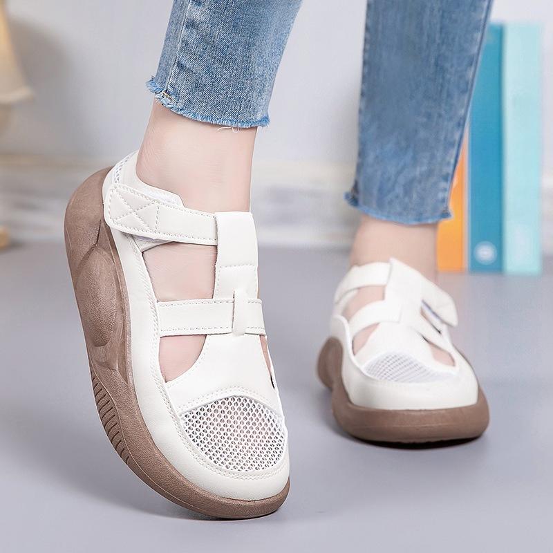 New Versatile Shoes, Women's Hollowed-out Anti-slip Casual Shoes, Breathable Thick-soled Sandals