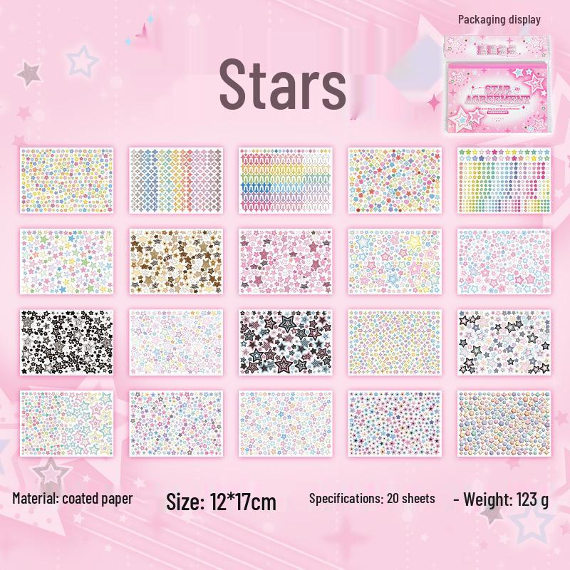 Yu Xian Sticker Book: Cute Star Series for DIY Journal & Collage