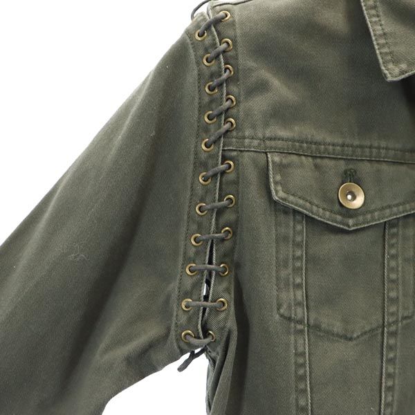 AMERI UNDRESSED Long sleeve Lace up Jacket M Greenish Women Used