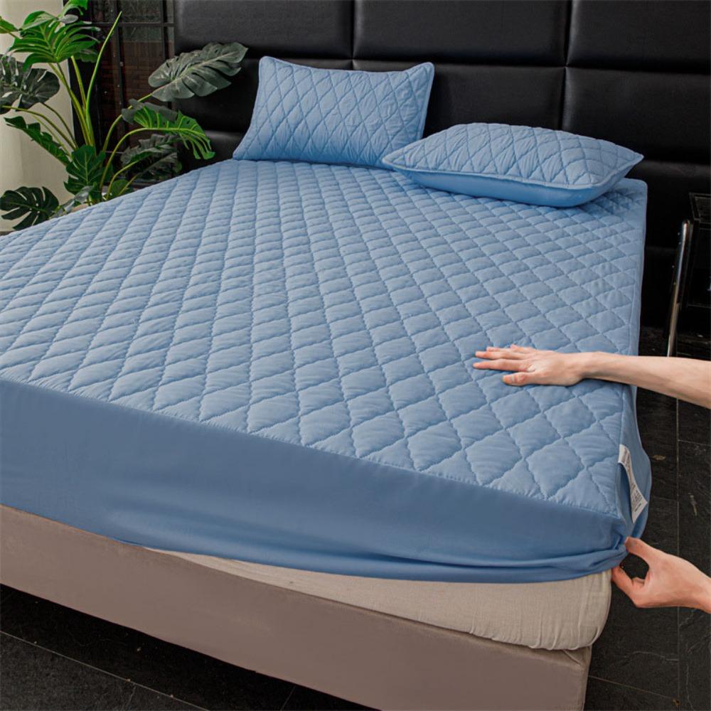 Waterproof Matress Protector Rhombus Lattice Pattern Mattress Pad Durable Mattress Cover  Hotel