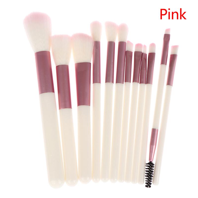 

14pcs Makeup Brushes Set Portable Foundation Powder Blush Concealer Synthetic Fiber Bristle Brush Makeup Brush рожевий