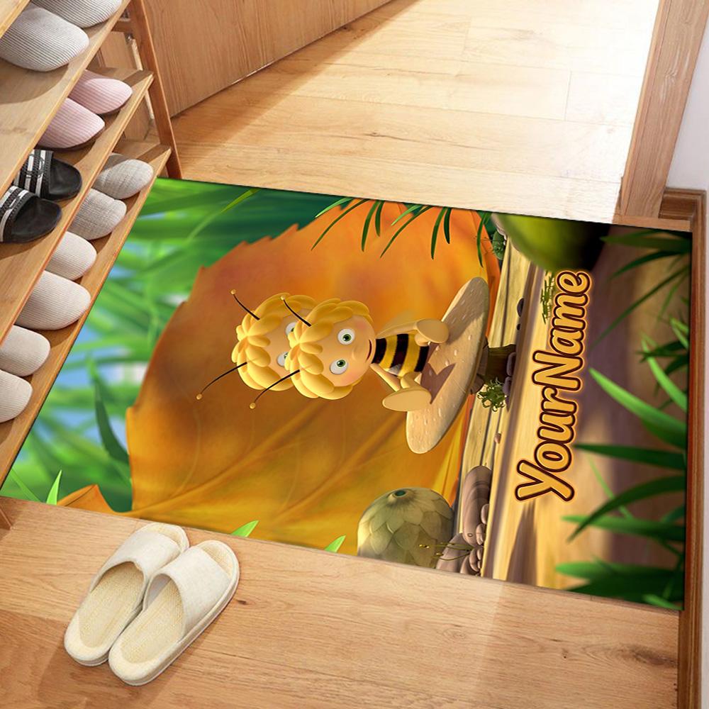 Biene Maja Customize Your Name Carpet Perfect for Outdoor Entryway Study room Dormitory Antislip Carpet Decorate Offices Spiritual Gift
