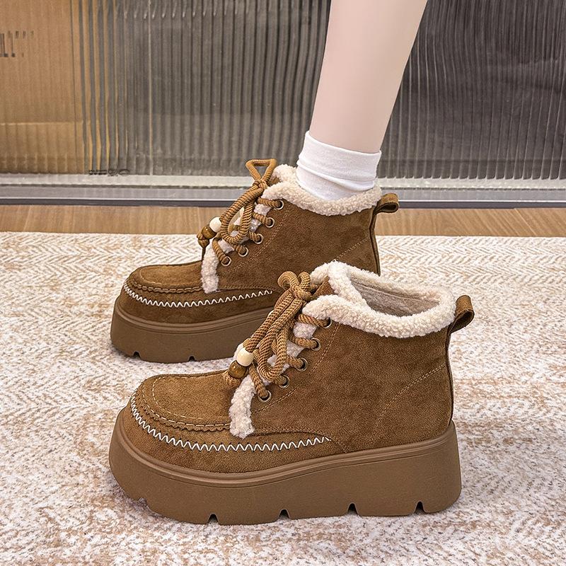 

Женские мягкие эластичные зимние теплые утепленные сноубутсы на толстой подошве, нескользящие, износостойкие, для активного отдыха на открытом воздухе, спортивные хлопковые ботинки 40