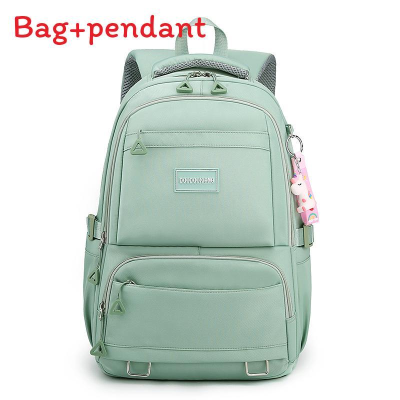 Mochila Escolar de Nailon Para Adolescentes Con Múltiples Compartimentos Diseño Impermeable Para Estudiantes