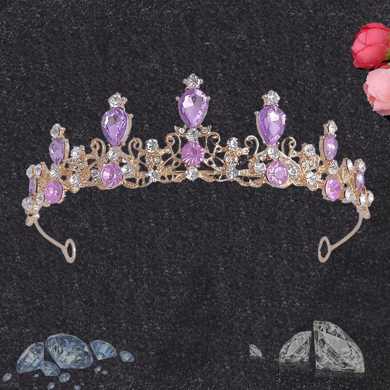 Baroque rétro bandeau couronne de mariée couronne de cheveux style ancien dames bandeau haut de gamme couronne accessoires pour cheveux