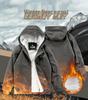 Men's Hooded Winter Cotton Jacket with Lambswool Lining - Warm & Thickened 1883