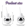 Mirror Disco Ball Cup White Pink Cowgirl Hat Cups with Straw 70s Disco Cowboy Bachelorette Party Favors Western Themed Supplies