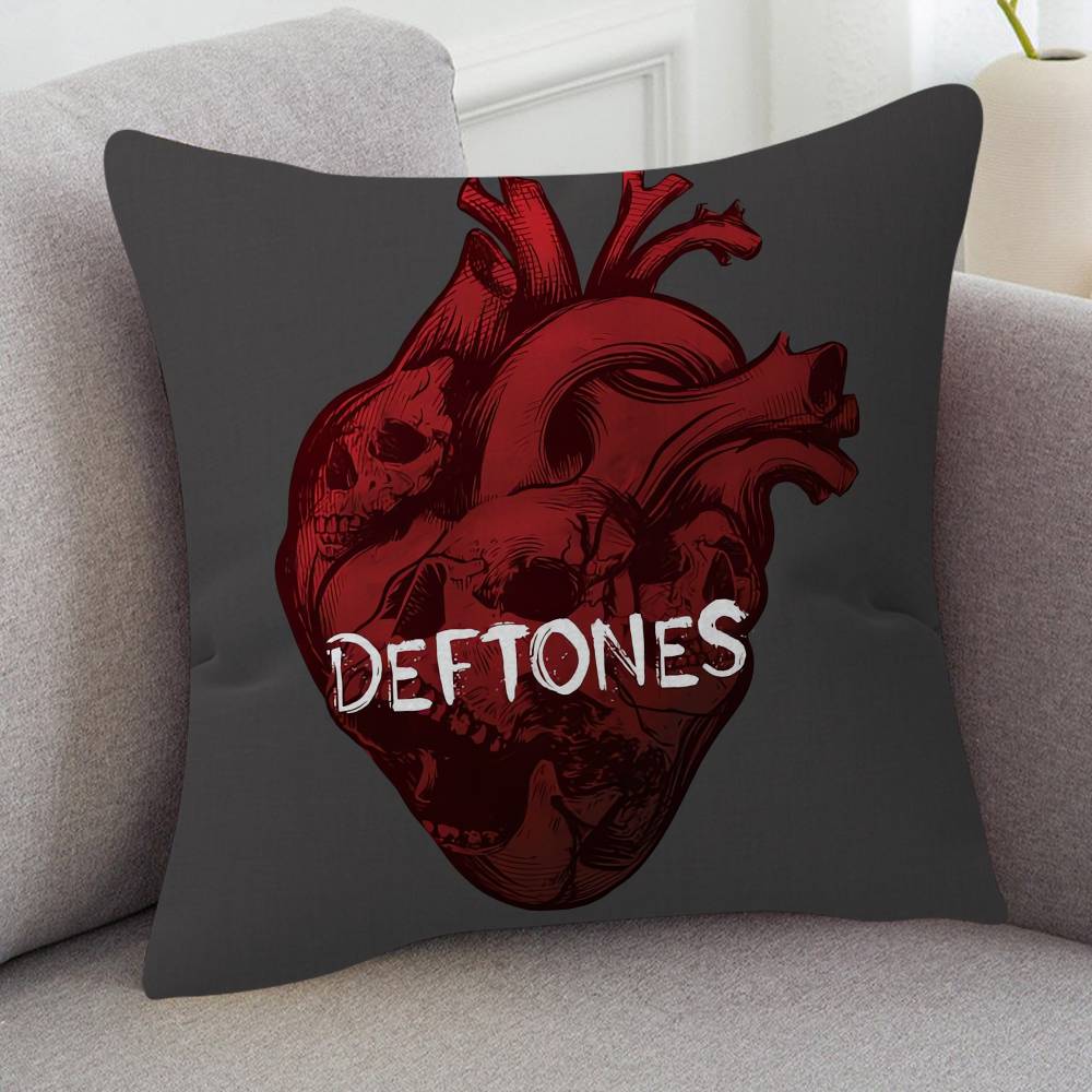 Rock Band Deftones Cute Cartoon L Game Cushion Cover Pillowcase Upholstery Sofa Throw Pillow Home Decor Pillowcas