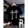 With Sparkling Cross Shaped Crystal Pattern Features A Casual Round Neck Design Suitable For Evening Wear And Special Occasions Made From Soft