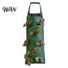 Upside Down Strawberry Planter Hanging Grow Bag Reusable Breathable Plant Garden for Higher Yields with 4 6 8 10 Planting Holes Vegetables And