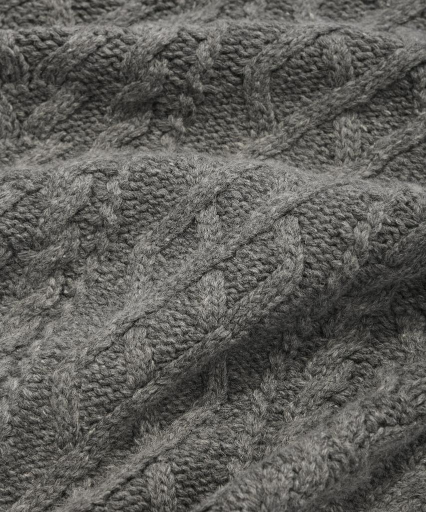 COVERNAT WOMAN Raglan Cable Knit Melange Gray