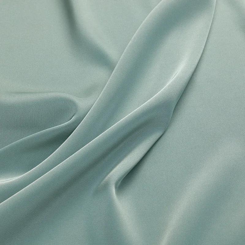 100x125cm  Ice Sensitive Thin Stretch Matte Satin Fabric Satin Dress  Camisole Shirt  Pajamas  Qipao Clothing Design Fabric