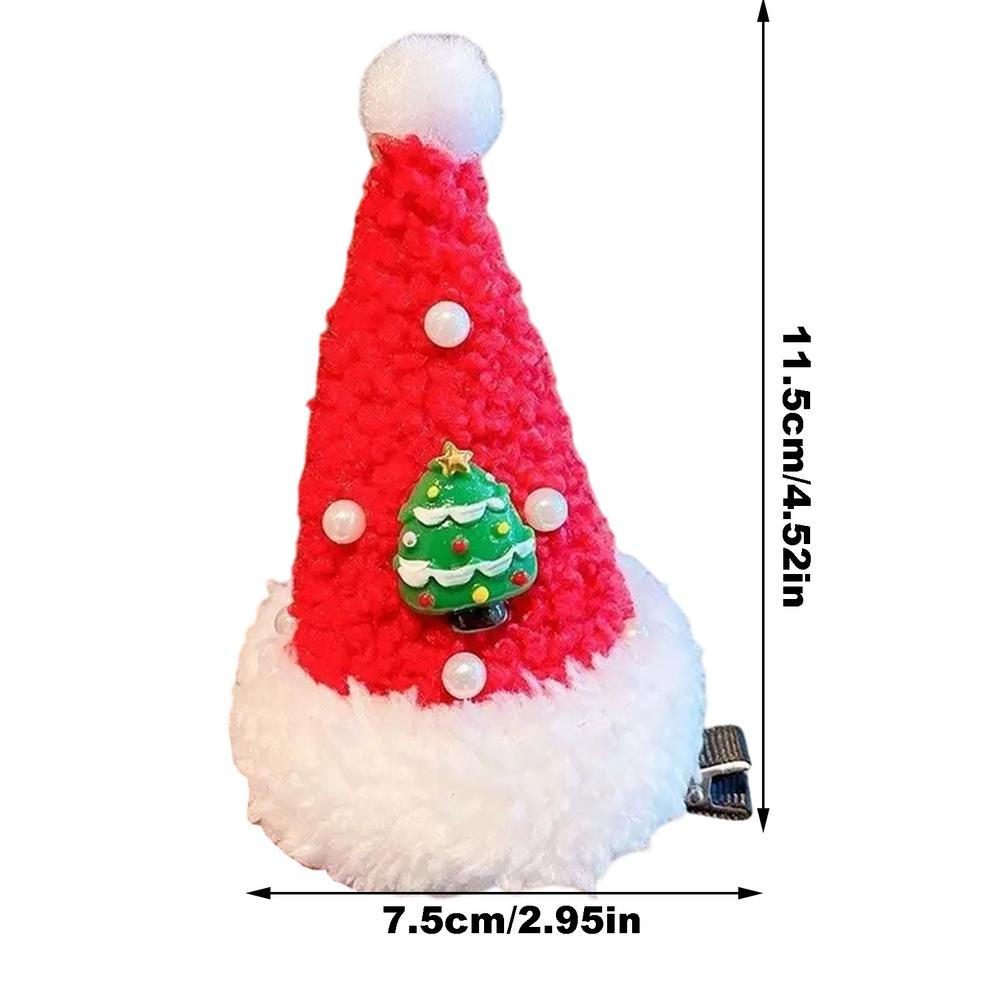 Christmas Hair Pins Hair Decor Clips With Shining Pearl Lightweight Design Hair Shaping Tool For Themed Parties Friends Parties