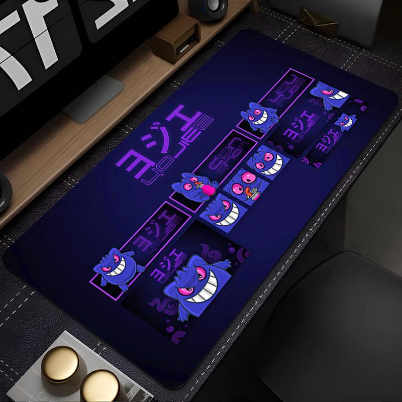 Rubber Mouse Pad P-Pokemon Gengar Gamers Decoracion Gamer Desk Mat pc Mousepad Laptop Gaming Accessories Varmilo Keyboard Carpet